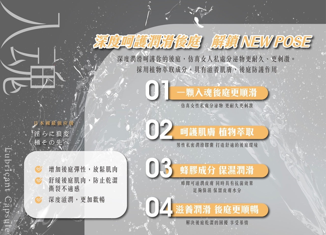 男魂 女用私密潤滑膠囊 - 入魂(同志後庭)